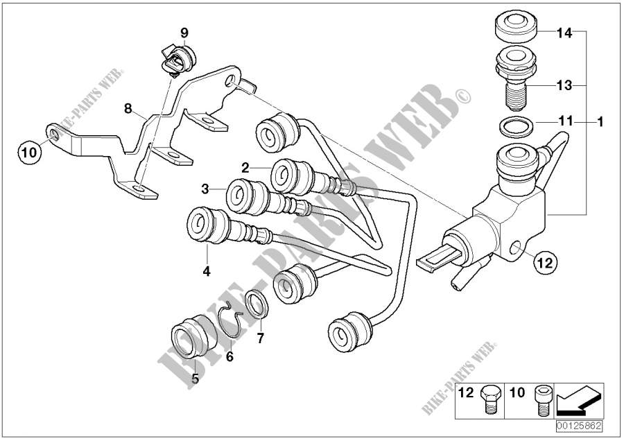 Druckmodulator Integral ABS Anbauteile für BMW Motorrad K 1200 LT 99 ab 1997