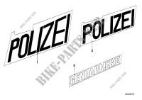 Aufkleber Polizei für BMW Motorrad R 80 RT ab 1984